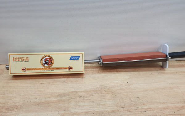 Norton Knife Sharpening Stone and Holder